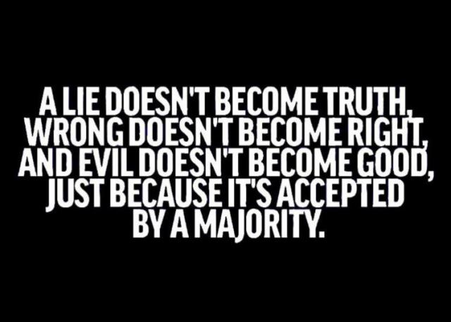 Lies are not truth